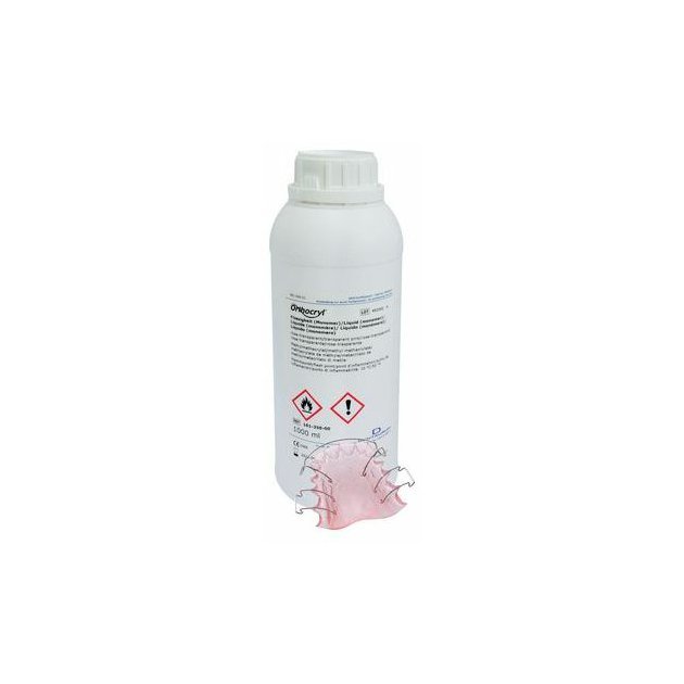 Orthocryl tekutina transparentni ruzova 1 L