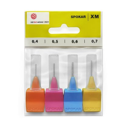 SPOKAR "XM" 0,4 - 0,7mm mezizubní kartáčky sada mix 4ks
