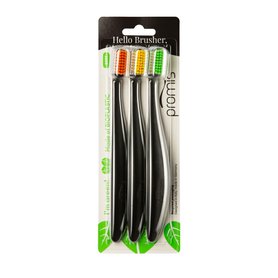 Promis Trio černé zubní kartáčky