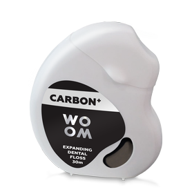 WOOM CARBON+ expandující černá zubní nit 30m