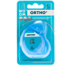 WOOM ORTHO+ ortodontická zubní nit, 50 ks