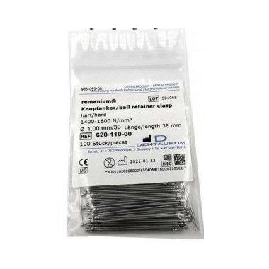 Dentaurum Spendlikove spony 1,0 mm Remanium (100ks) baleni