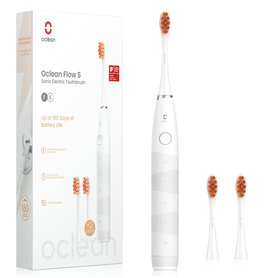 Oclean Flow S White Set - sonický kartáček bílý a 3 hlavice Oclean Flow S White Set - sonický kartáček bílý a 3 hlavice