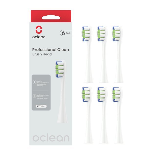 Oclean náhradní hlavice Professional Clean, P1C1 W06 - 6 ks, bílé