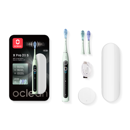 Oclean X Pro 20 S Green pouzdro a sonický kartáček, zelený_2