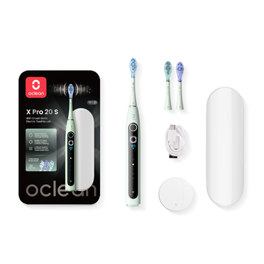 Oclean X Pro 20 S Green pouzdro a sonický kartáček, zelený_2
