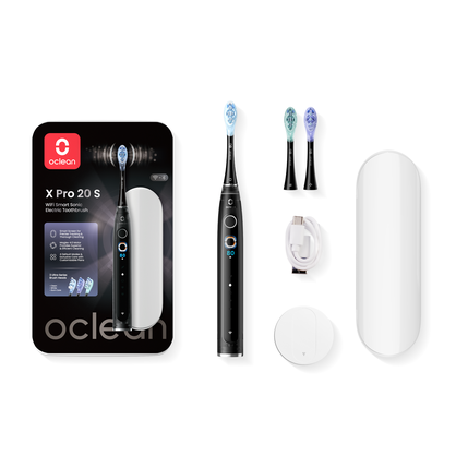 Oclean X Pro 20 S Black pouzdro a sonický kartáček, černý