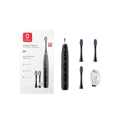Oclean Flow S Black pouzdro a sonický kartáček, černý