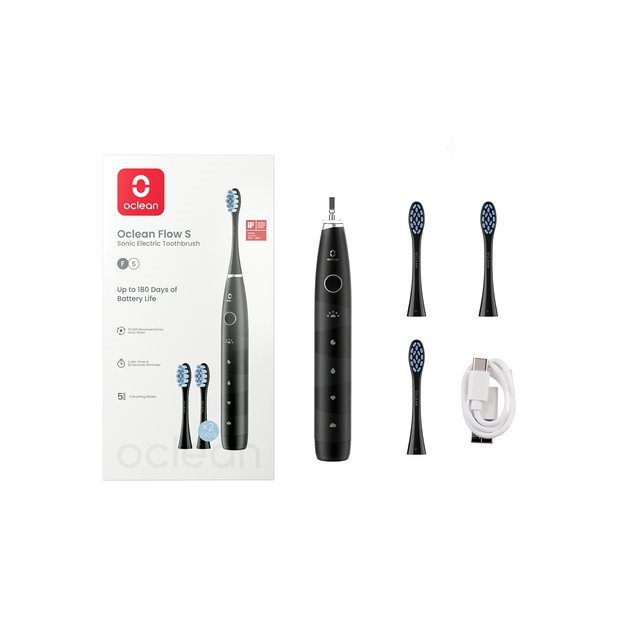Oclean Flow S Black pouzdro a sonický kartáček, černý