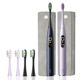 Oclean sada X Pro Digital fialový+modrý + P1C13 fialové 2ks + P1C5 B02 černé 2x,pouzdro 2x