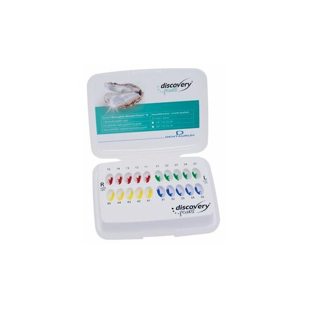 Dentaurum Zámky Discovery Pearl® MBT 18 - sada HČ+DČ 15-11/21-25 / 45-41/31-35/ 20ks