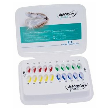 Dentaurum Zámky Discovery Pearl® MBT 18 - sada HČ+DČ 15-11/21-25 / 45-41/31-35/ 20ks
