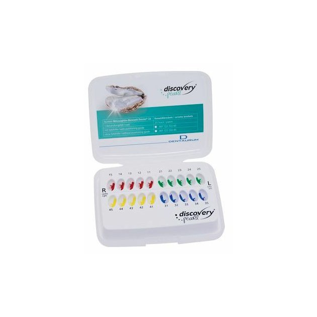Dentaurum Zámky Discovery Pearl® MBT 22 - sada HČ+DČ 15-11/21-25 / 45-41/31-35/ 20ks