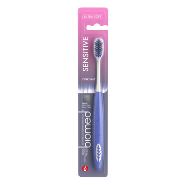 BIOMED zubní kartáček PINK SALT s krystaly himálajské soli, ULTRA SOFT_1