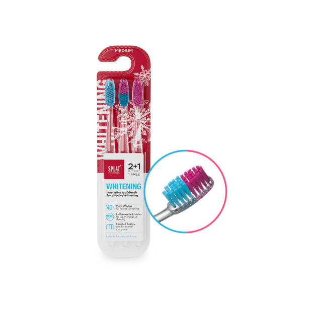 SPLAT Professional WHITENING zubní kartáčeky MEDIUM, 3 ks