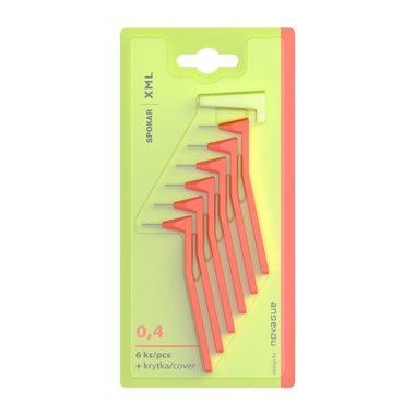 SPOKAR XML mezizubní kartáčky 0,4mm oranžové 6ks_1