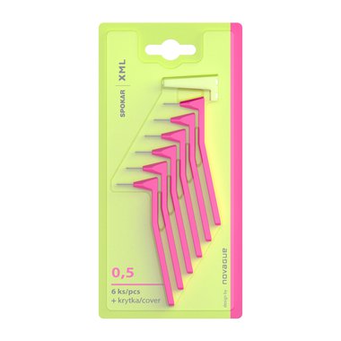 SPOKAR XML mezizubní kartáčky 0,5mm růžové 6ks_1