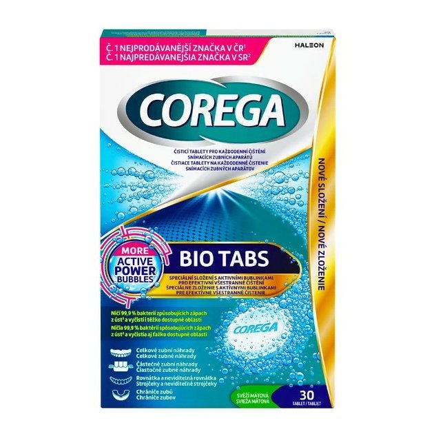 Corega Antibakteriální čisticí tablety, 30 ks