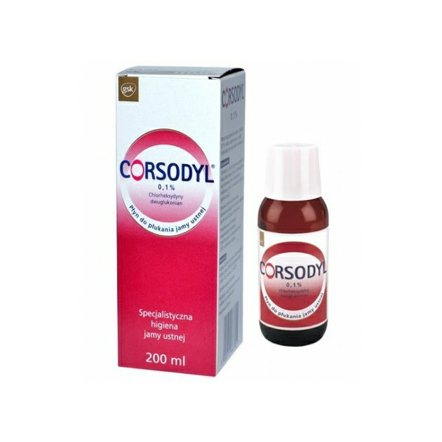 Corsodyl ústní voda 0,1% CHX 200 ml