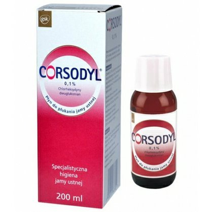 Corsodyl ústní voda 0,1% CHX 200 ml