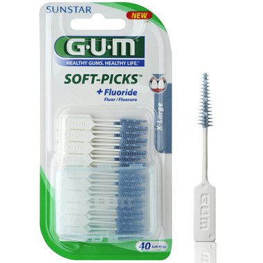 GUM Soft Picks X- Large mezizubní kartáčky s fluoridy, 40 ks