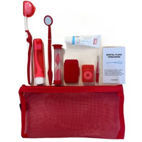 Ortho set pomucek na cisteni zubu s rovnatky cerveny