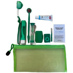 Ortho set pomucek na cisteni zubu s rovnatky czeleny