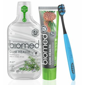 Biomed Gum Health sada péče o citlivé dásně, zubní pasta 100g, kartáček, ústní voda 500 ml Biomed Gum Health sada péče o citlivé dásně, zubní pasta 100g, kartáček, ústní voda 500 ml