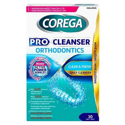 Corega Pro Cleanser Orthodontics cistici tablety 30 ks
