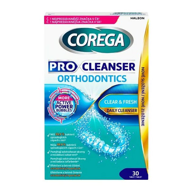 Corega Pro Cleanser Orthodontics cistici tablety 30 ks