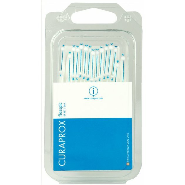 CURAPROX DF 967 Flosspic, dentální nit s párátkem 30 ks
