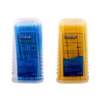 Microbrush Fine DOCHEM / 100ks - modré/žluté