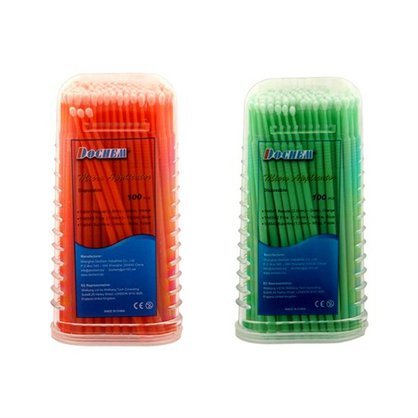 Microbrush Regular DOCHEM / 100ks - zelené/oranžové