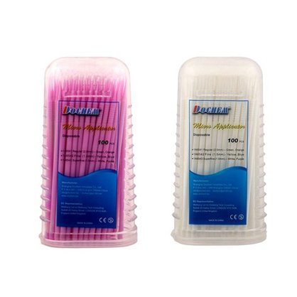 Microbrush SuperFine DOCHEM - 100ks - bílé/fialové