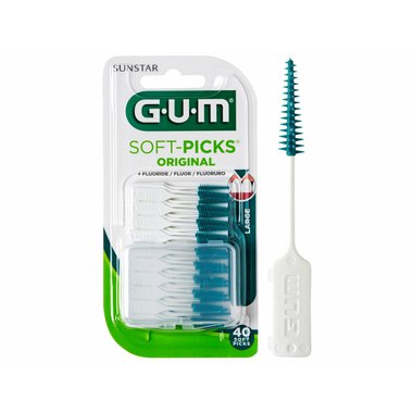 GUM Soft Picks LARGE mezizubní kartáčky s fluoridy, 40 ks