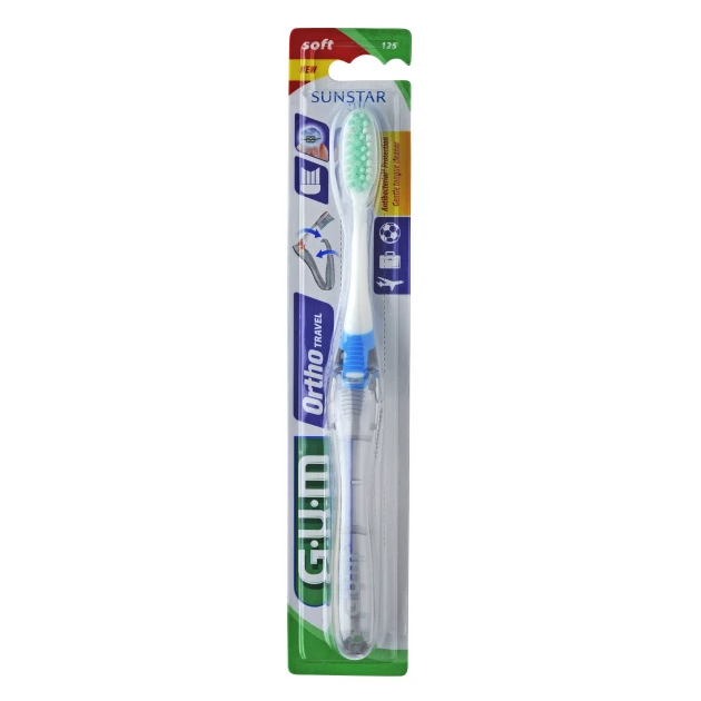 GUM Travel ORTHO cestovní skládací zubní kartáček - Soft