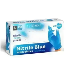 SOFTCLINIC nitrilové rukavice modré 100ks vel. L