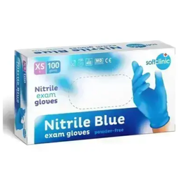 SOFTCLINIC nitrilové rukavice modré 100ks vel. XS