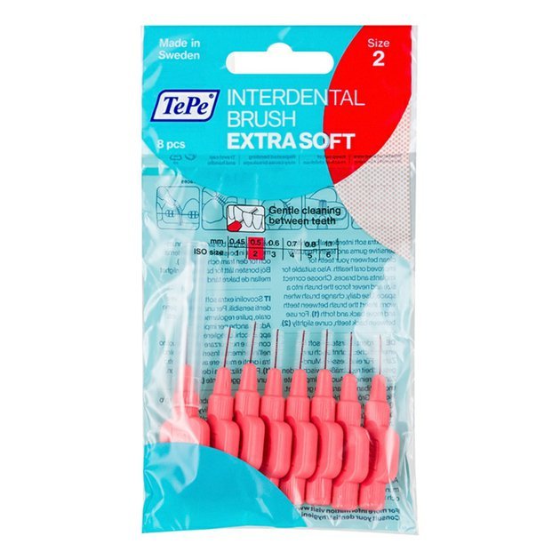 TePe Extra Soft mezizubní kartáčky 0,5 mm 8 ks červené